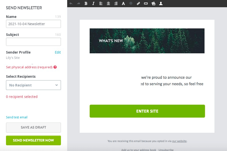 透過 Strikingly 發生電子報 透過 Strikingly 發生電子報